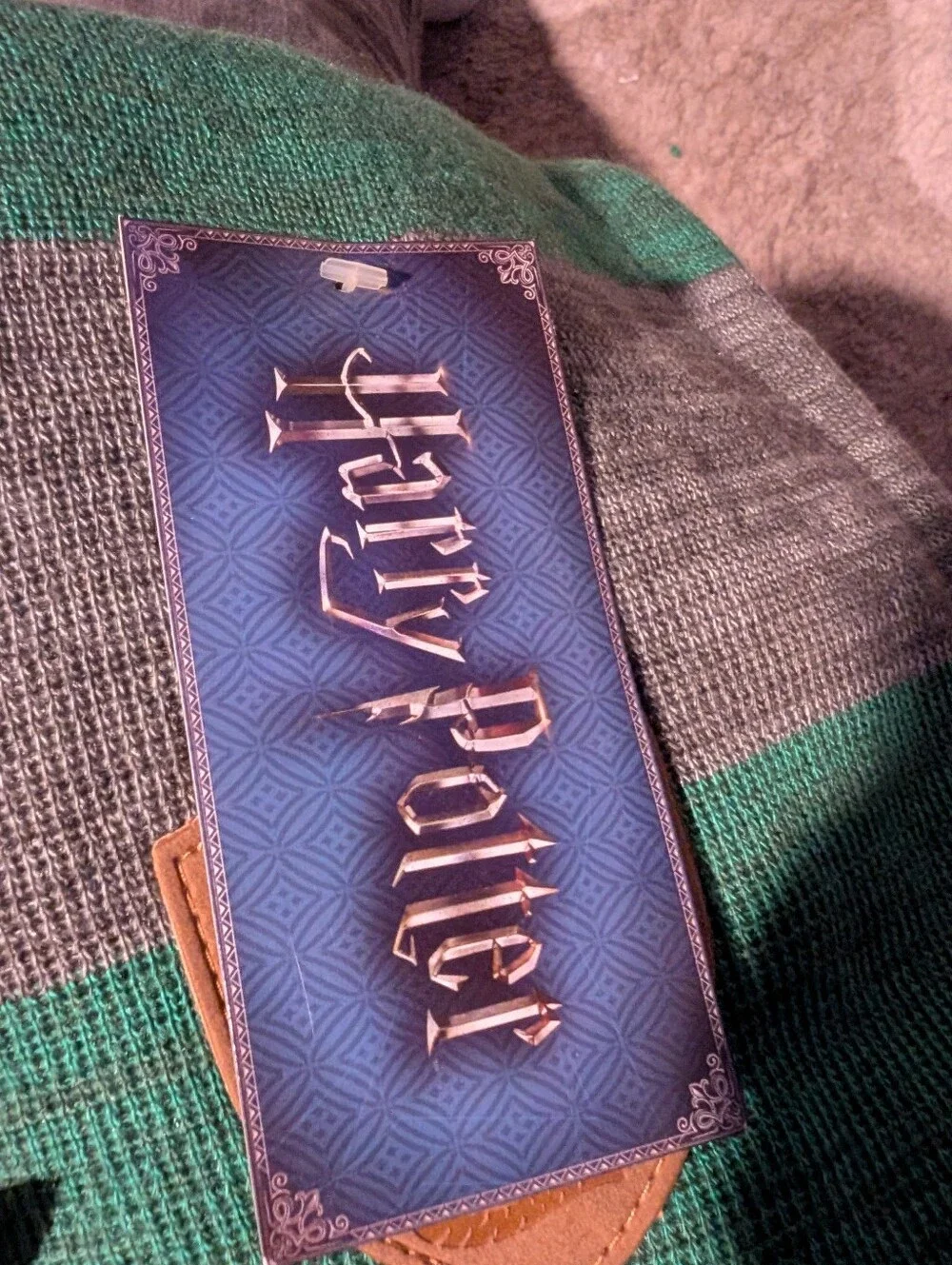 Harry Potter Slytherin Green & Gray Tassel Scarf
